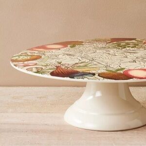John Derian Harvest Print Cake Stand